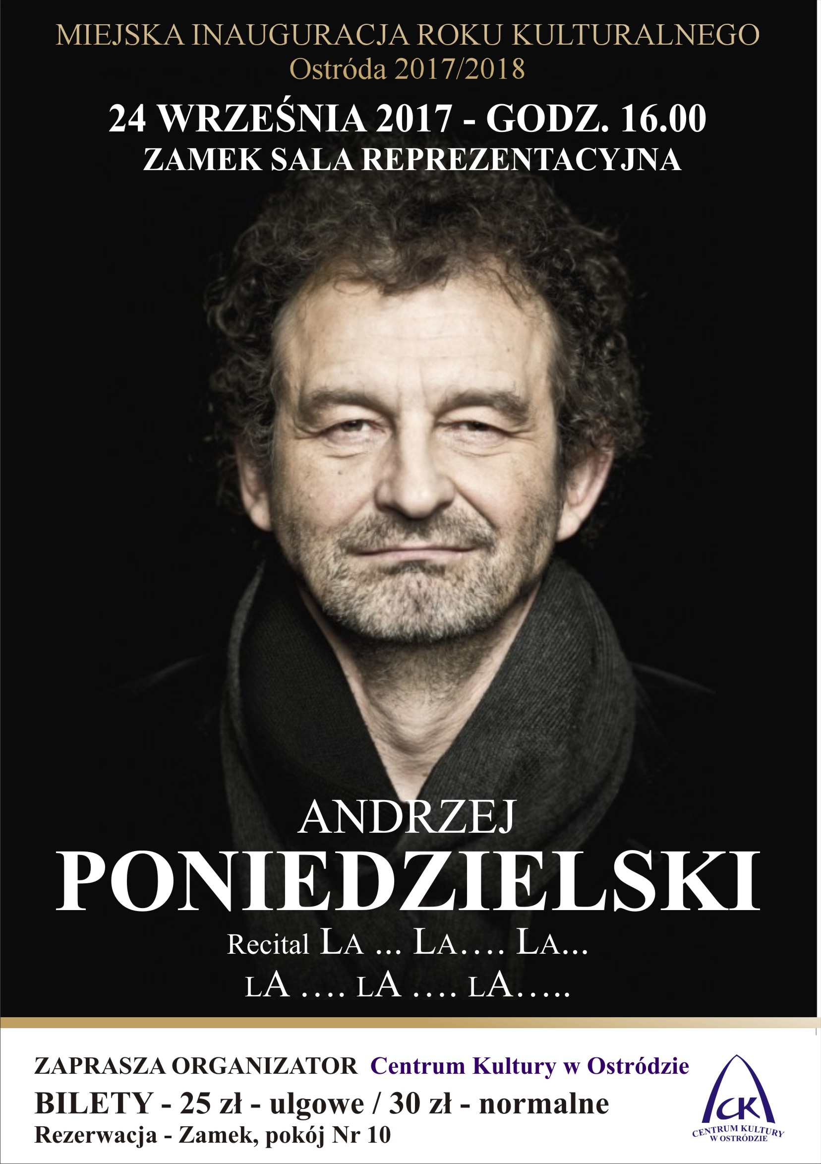Miejska Inauguracja Roku Kulturalnego 2017/2018-Recital Andrzeja Poniedzielskiego