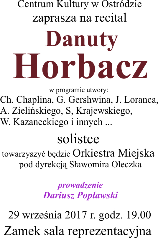 Recital Danuty Horbacz