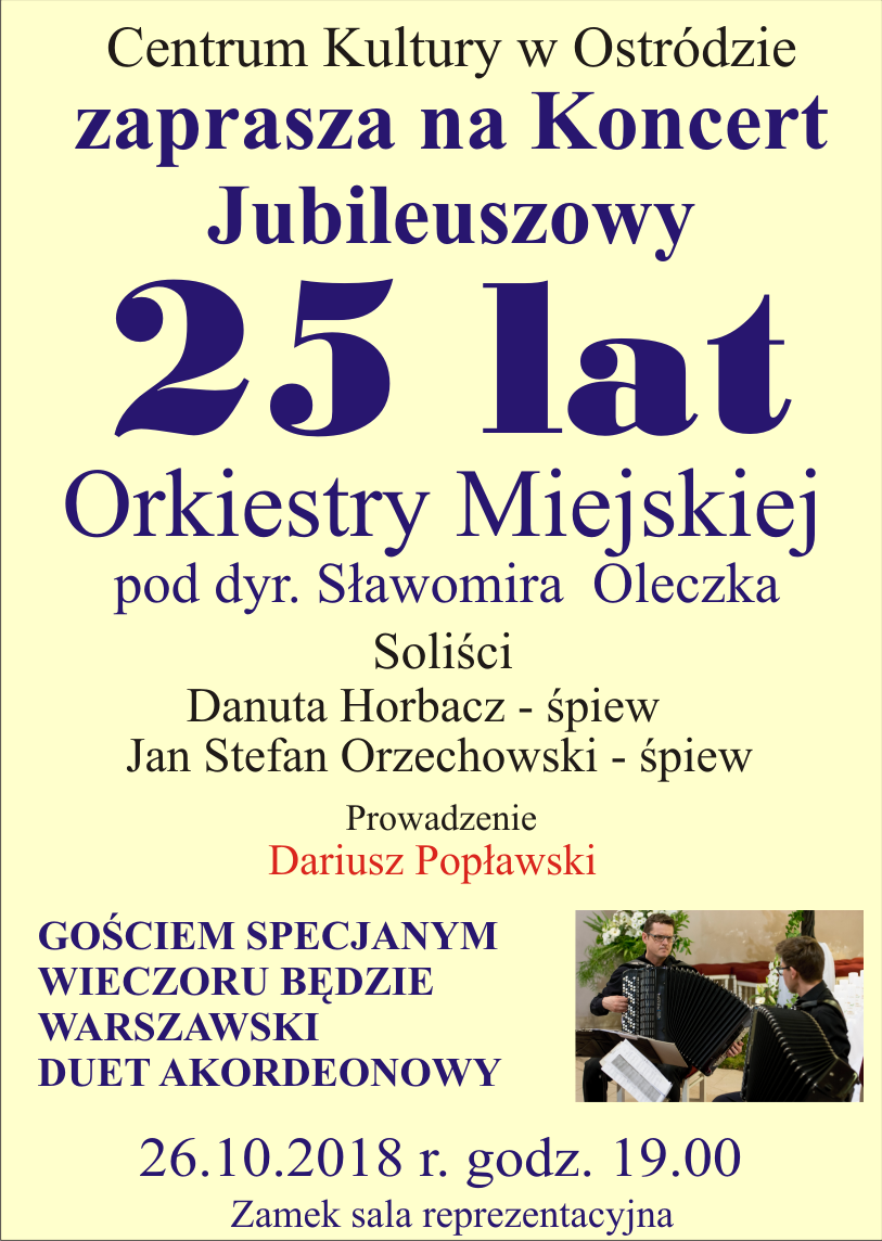 25 lat Orkiestry Miejskiej pod dyrekcją Sławomira Oleczka