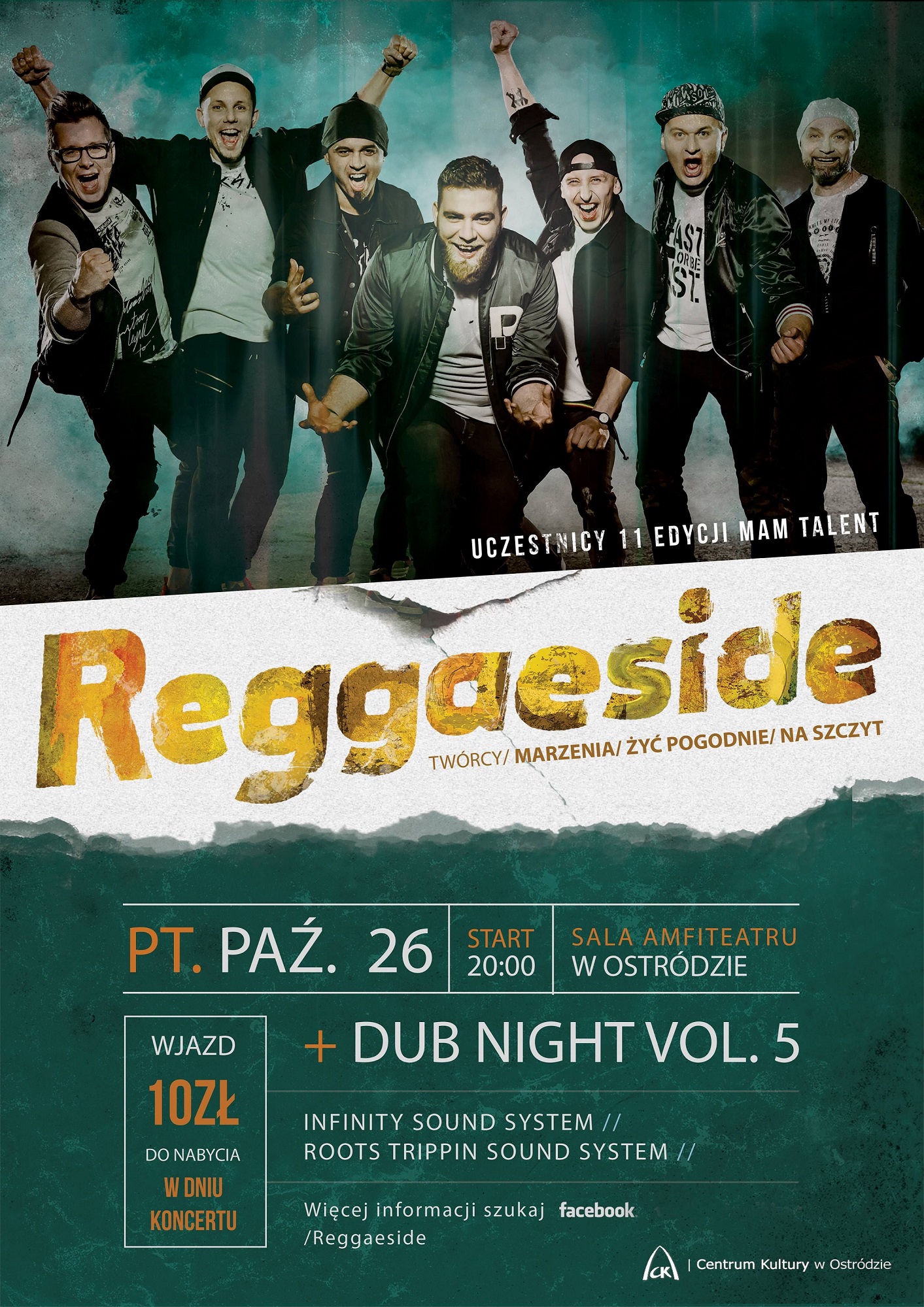 Koncert Reggaeside + Dub Night vol. 5(Roots Trippin,Infinity SS)
