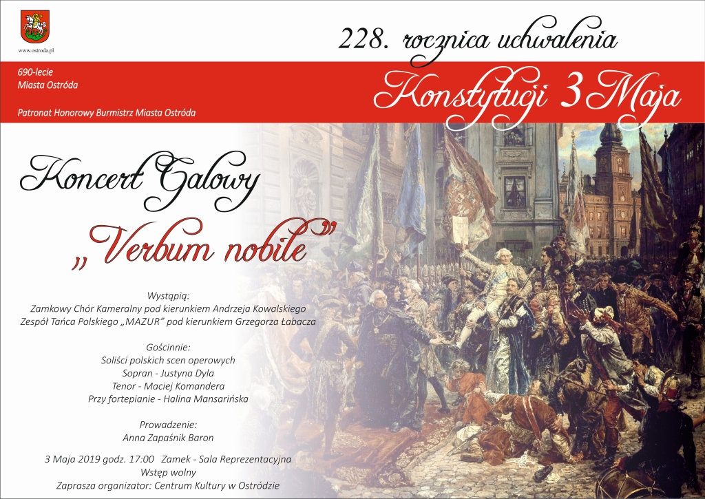 Koncert Galowy z okazji uchwalenia Konstytucji 3 Maja” Verbum nobile”