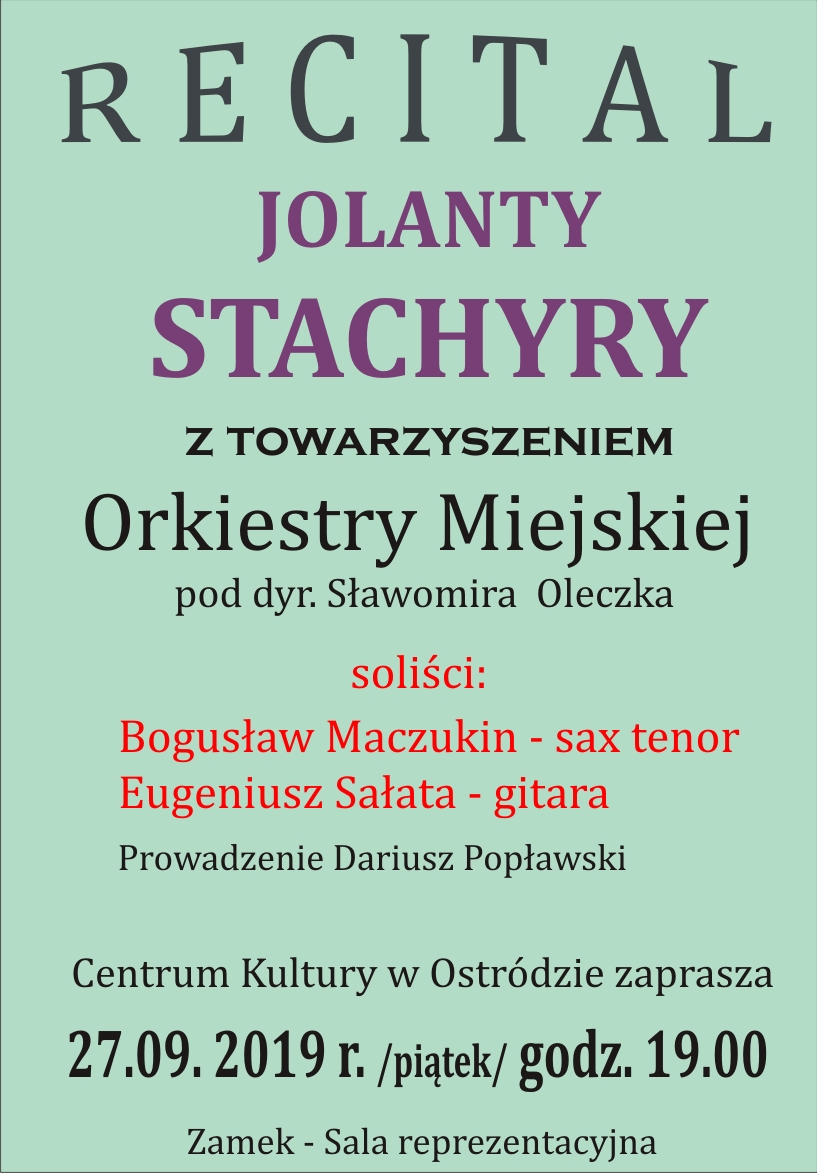 Recital Jolanty Stachyry