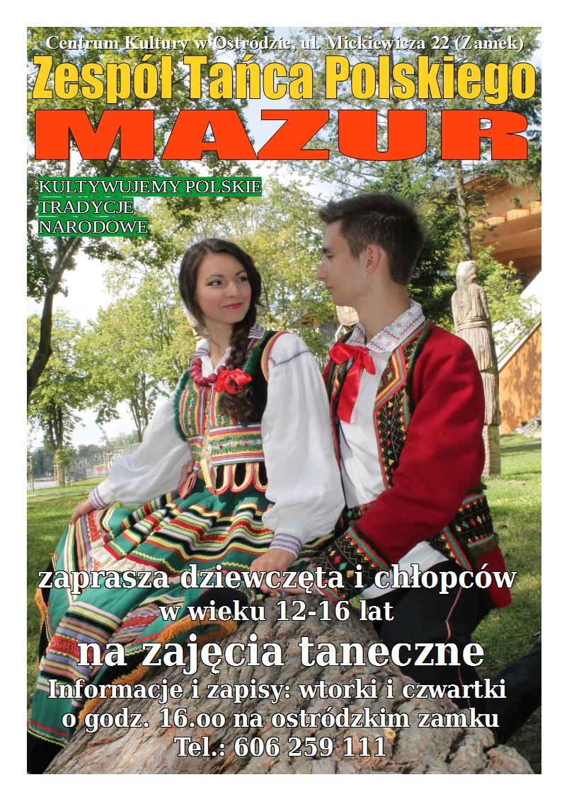 Zespół Tańca Polskiego MAZUR zaprasza na zajęcia