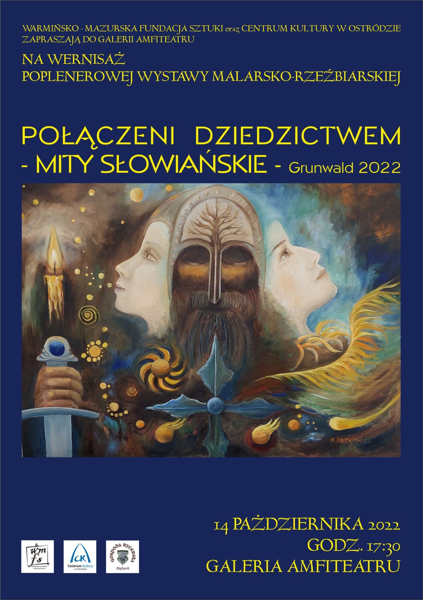 Wernisaż poplenerowej wystawy „Połączeni dziedzictwem. Mity Słowiańskie. Grunwald 2022”.
